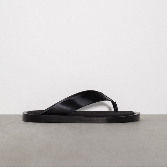 Zara | Black Minimalist Sandals Size 7.5/38 - Picture 2 of 8